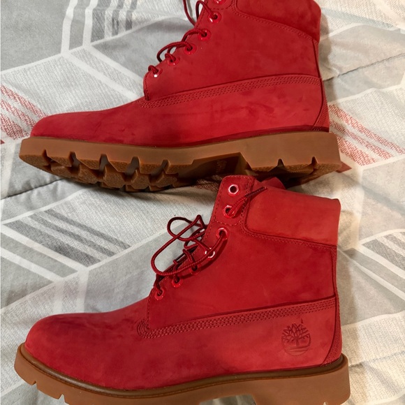 Timberland Bold Red Lace-Up Boots - Picture 7 of 10